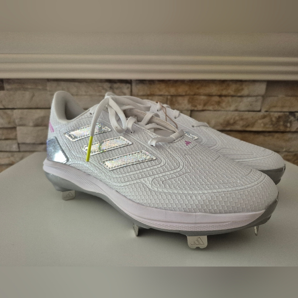 NEW Adidas Women's 7.5 White Silver Adizero PureHustle 3 Sis Bates